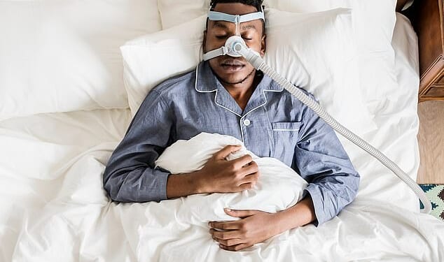 Obstructive sleep apnoea (OSA) occurs when the walls of the throat relax and narrow during sleep, blocking the airways. Pictured: Stock image