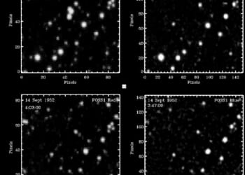 Photos from the 1940s and 1950s revealed thousands of bright spots called transients appearing in Earth orbit during the world's early nuclear tests