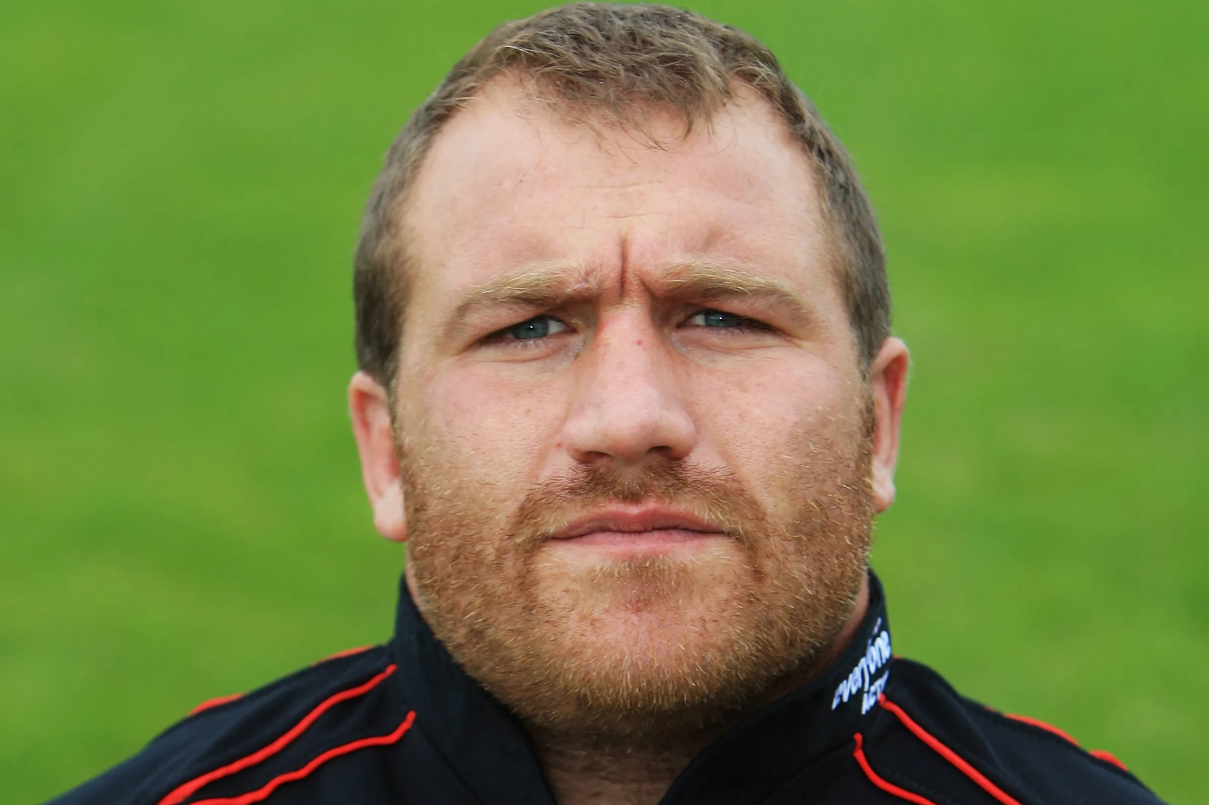 Richard Skuse poses for a portrait during the Saracens squad photo call.
