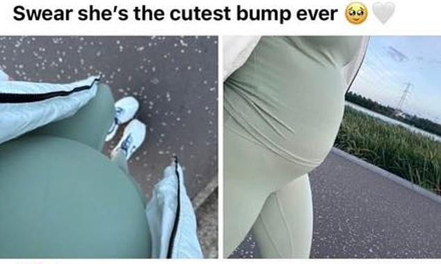 Even during the pregnancy Kira was posting on social media pictures of her 'bump'