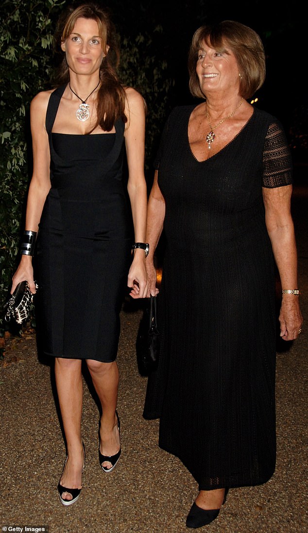 Lady Annabel was the mother of six children from her two marriages, including film producer Jemima Goldsmith (pictured with her mother in 2007)
