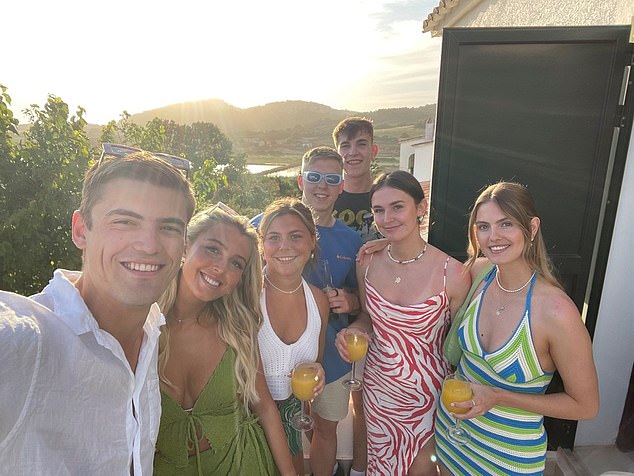 The 24-year-old's cause of death is yet to be confirmed. She is pictured here with some friends