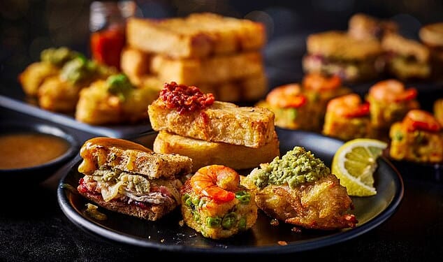 M&S is releasing its Christmas party food and festive sandwiches ranges earlier than ever this year (pictured)