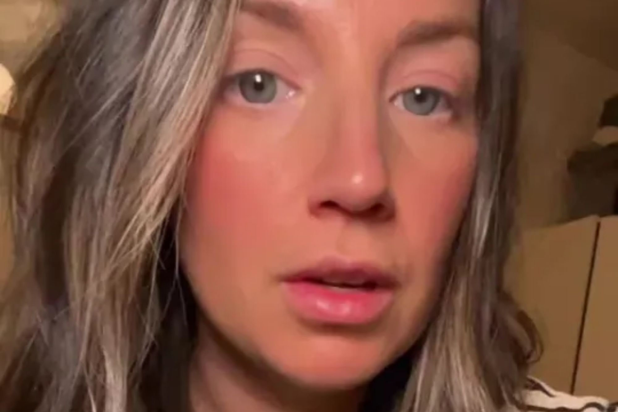An image collage containing 1 images, Image 1 shows A woman with long brown hair and a striped shirt speaking about hair mistakes