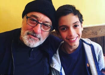 The legendary actor's grandson, Leandro, died at the age of 18 in New York City . A white powdery substance was found on a plate near his body. They are pictured together in happier times