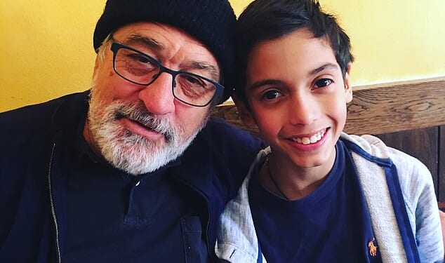 The legendary actor's grandson, Leandro, died at the age of 18 in New York City . A white powdery substance was found on a plate near his body. They are pictured together in happier times