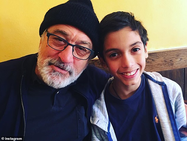 The legendary actor's grandson, Leandro, died at the age of 18 in New York City . A white powdery substance was found on a plate near his body. They are pictured together in happier times