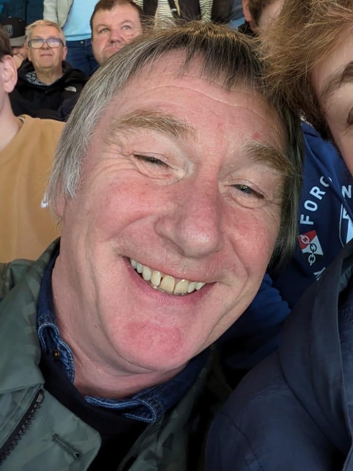 Family handout photo of Mark Townsend, a football fan who died from cardiac arrest.