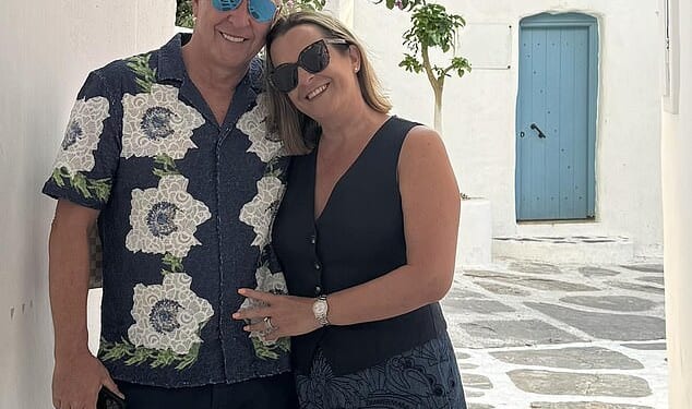 Aviva boss David Barral, who has died in a crash, is pictured here with his wife Angie