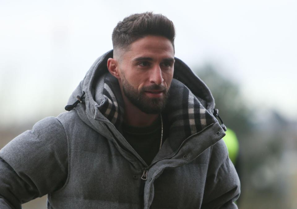 Fabio Borini arrives at the Stadium of Light during the FA Cup match.