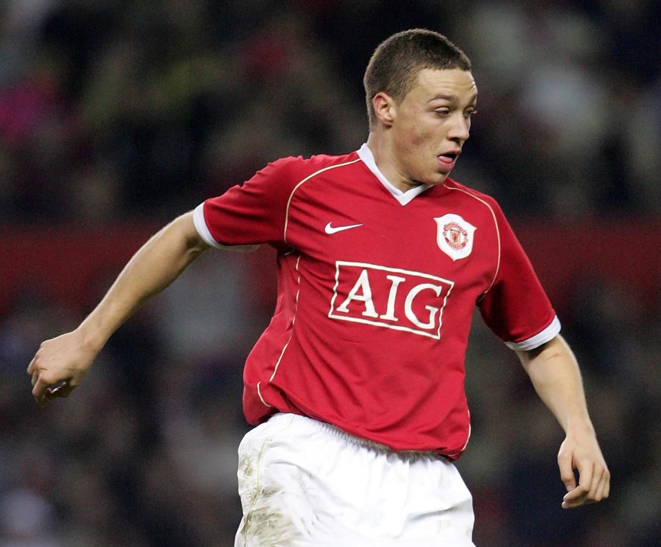 James Chester of Manchester United in action during the FA Youth Cup semi-final.