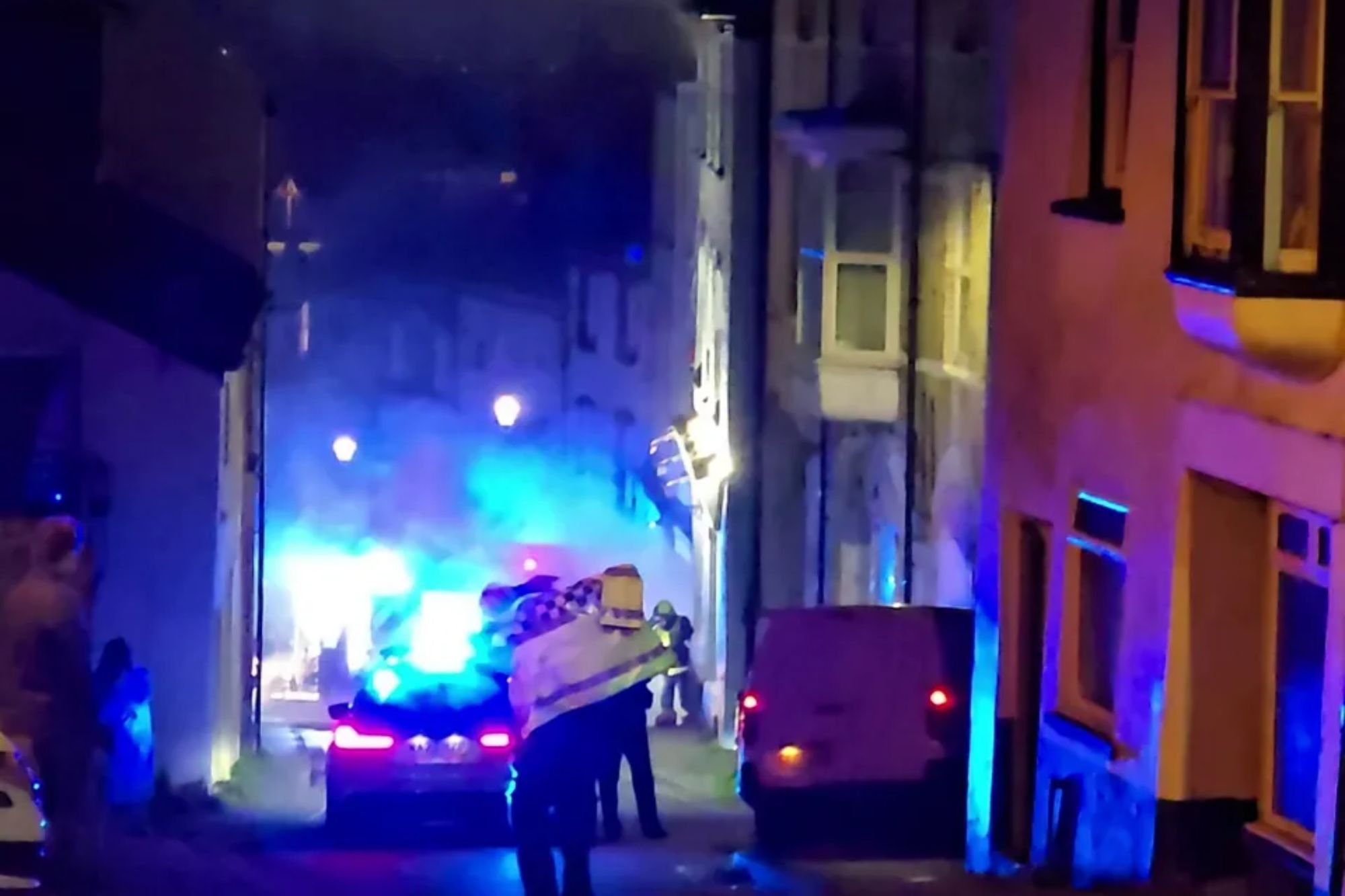 An image collage containing 1 images, Image 1 shows Four boys and one girl arrested as house fire becomes murder investigation