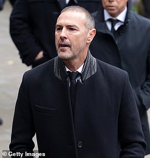 Paddy pictured at the funeral
