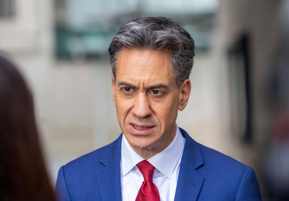 Ed Miliband, Secretary of State for Energy Security and Net Zero, in a blue suit and red tie.