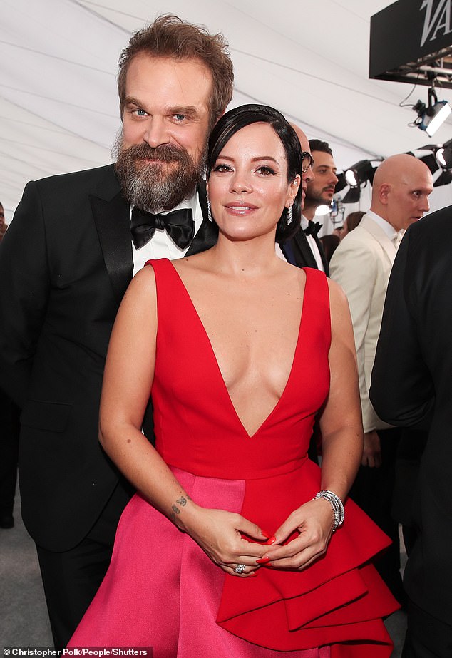 Lily Allen’s new album West End Girl is about discovering her husband David Harbour’s affair. The pair are pictured in 2020