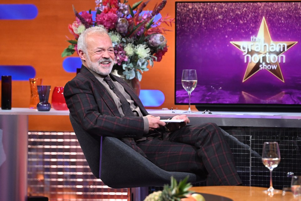 Host Graham Norton during the filming of the Graham Norton Show.