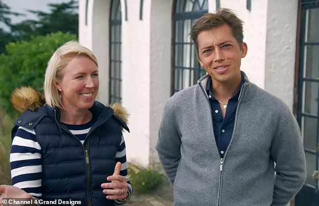 Entrepreneur Piers and police officer Emma (pictured) bought the folly for £1.4million and had a £2million budget