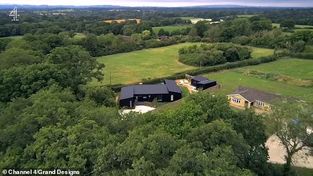 The zig zag design was nestled in the middle of the British countryside