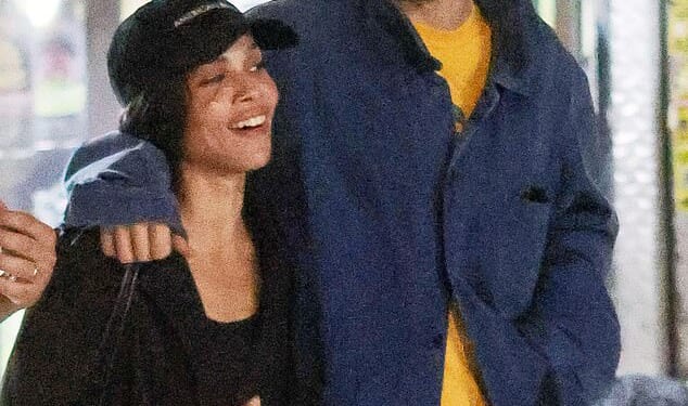 Harry Styles and Zoe Kravitz have reportedly taken a major step in their relationship as pals close to the pair have claimed the couple are 'barely apart' (pictured together last month)