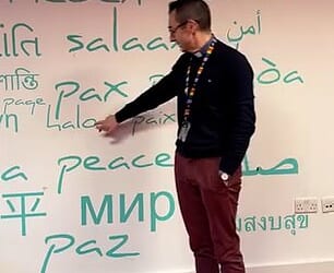 Reverend Ian Worsfold uploaded a video to Instagram in February where he said it was a 'sadness' for him to see the 's' and 'h' of the word 'Shalom' had been removed