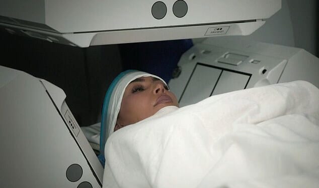 Kim, 45, revealed that doctors had found a brain aneurysm as she blamed the medical condition on stress she endured during the tumultuous divorce from Kanye West, 48