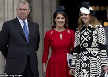 The disgraced former Duke of York will have 'no one else to turn to' apart from his daughters, royal experts have claimed (pictured with daughters Eugenie and Beatrice in 2016)