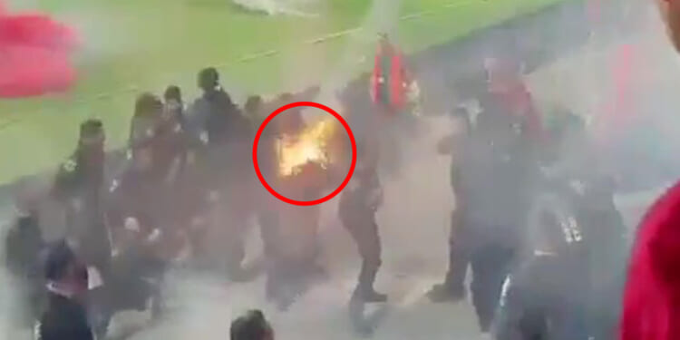 Huge derby clash abandoned before kick-off due to 'risk to human lives' as 'police officers injured and stones thrown'