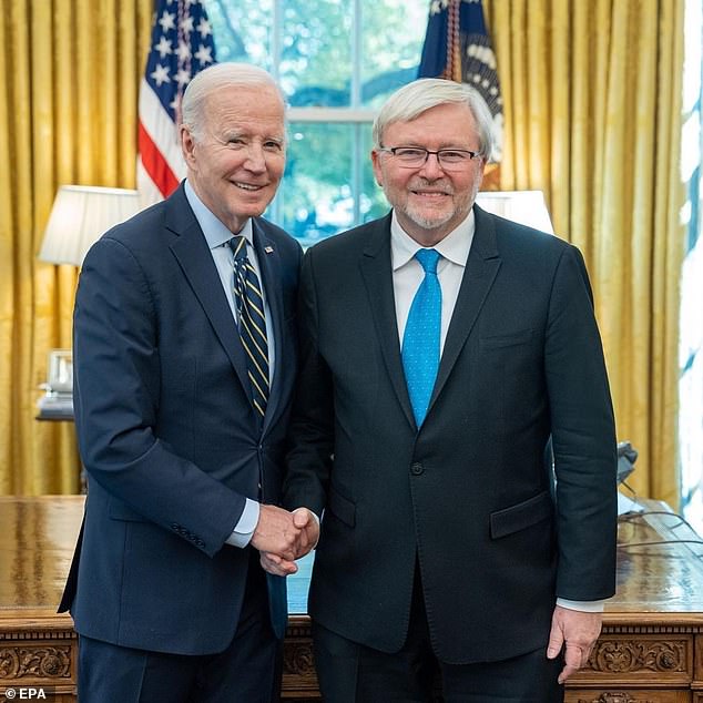 Donald Trump (right) snapped when the Australian Prime Minister Anthony Albanese (left) admitted a member of his team at the White House was critical of him