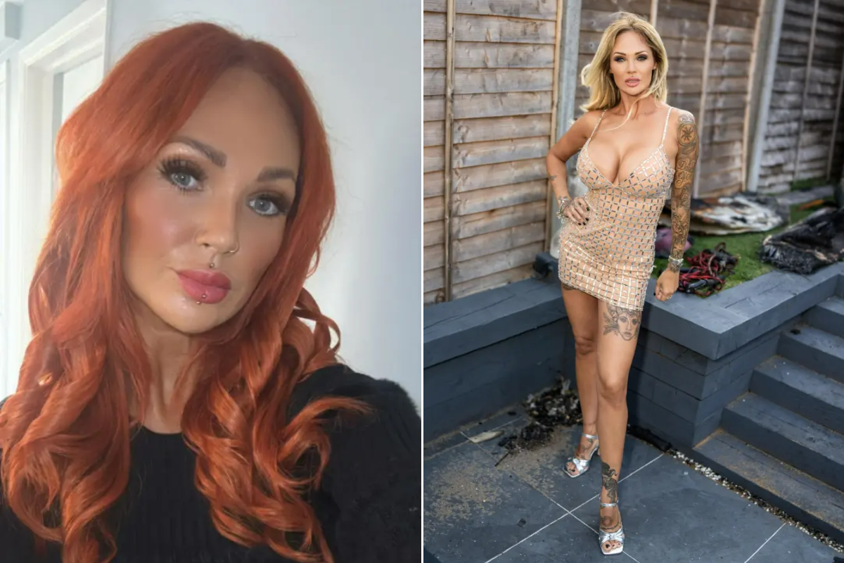 Collage of two images of a woman, one a close-up and one a full-body shot.