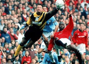 Ex-Manchester City goalkeeper Eike Immel (left) is now set to go to prison due to fraud