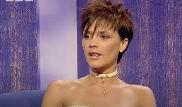 'I saw Victoria Beckham's look of terror when Michael Parkinson quizzed her on her anorexia on TV during toxic 2000s WAG years, (pictured on the show) and I broke down in tears because I endured the same thing' reveals LIZZIE CUNDY