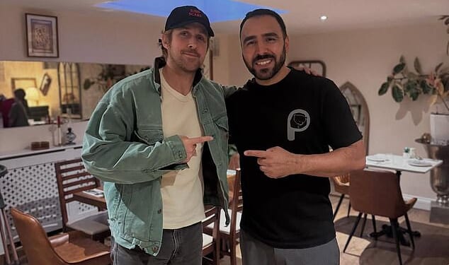 Ryan Gosling's good looks has been turning the heads of Hampstead locals, in particular during his most recent pit stop at a local Persian restaurant.