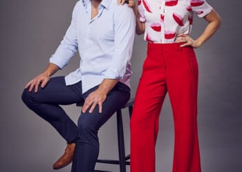 Steph Douglas, pictured with her husband, Doug, found her levels of desire not only fluctuated wildly during each trimester but also differed according to the pregnancy