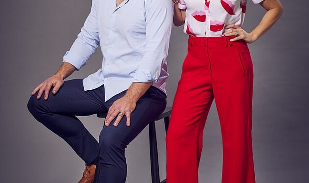 Steph Douglas, pictured with her husband, Doug, found her levels of desire not only fluctuated wildly during each trimester but also differed according to the pregnancy