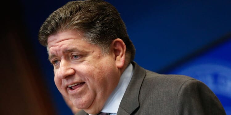 Illinois Gov. J.B. Pritzker speaks during a news conference to announce French quantum computing company Pasqal will establish their American headquarters in Chicago, on Oct. 9, 2025, in Chicago, Illinois.