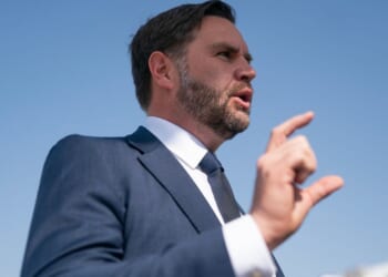 Vice President JD Vance speaks to members of the media before boarding Air Force Two en route to Washington, DC, at Ben Gurion Airport in Tel Aviv, Israel, on Thursday.