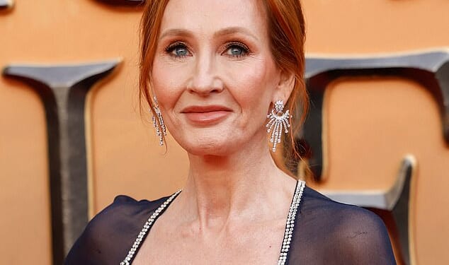 JK Rowling (pictured) has mocked authorities in Canada after they apologised for hosting a 'transphobic' Harry Potter-themed event due to her transgender views