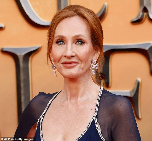 JK Rowling (pictured) has mocked authorities in Canada after they apologised for hosting a 'transphobic' Harry Potter-themed event due to her transgender views