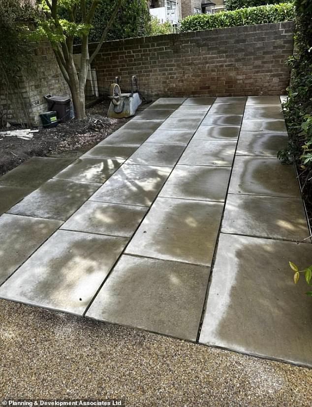 The comedian, 47, has been criticised by resident groups and local councillors after destroying a large planting bed in the strict conservation area of north London