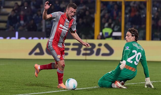 Jamie Vardy netted his first goal in Serie A on Saturday after a four-game wait