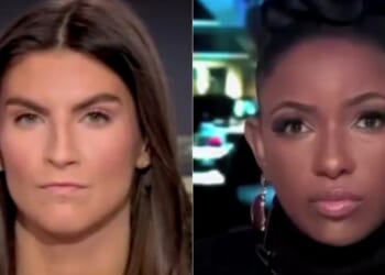 On Monday, CNN's Kaitlan Collins, left, fact-checked Rep. Jasmine Crockett, right, after she lied about the White House ballroom construction.
