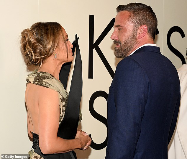 The dynamic duo smiled as they looked into each other's eyes at the event, after Lopez recently praised Affleck for helping the film come to life