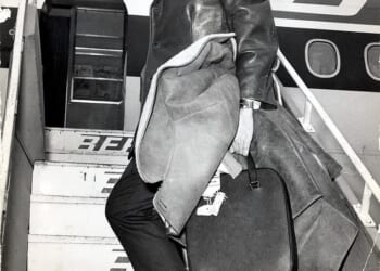 John Edwards jetting off on another adventure. 'His despatches for the Daily Mail from every corner of Britain and the globe were often raw, frequently moving and sometimes funny,' writes Richard Kay