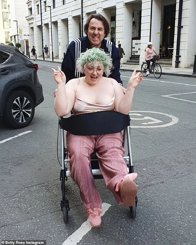 Jonathan revealed he would not be inviting any celebrities to his home once again out of consideration for his daughter Betty, 34, and her battle with fibromyalgia (pictured together)