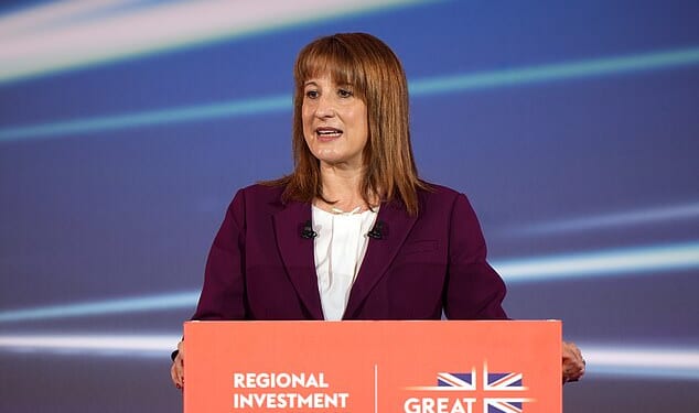 Chancellor of the Exchequer, Rachel Reeves, speaks at the Regional Investment Summit at Edgbaston Stadium on October 21