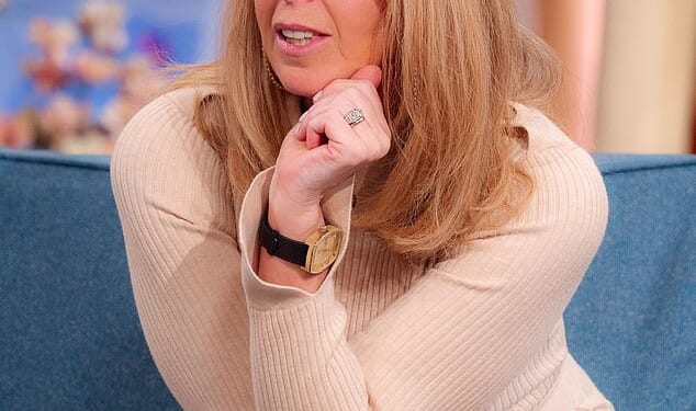 Kate Garraway has revealed which celebrity hasn't joined the Celebrity Traitors WhatsApp group chat amid rumours of a cast feud (pictured this month)