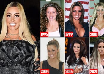 The many faces of Katie Price: The Daily Mail takes a look at the star's changing look after two decades of boob jobs, Botox and face lifts