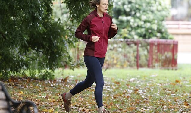 Keira Knightley wearing a pair of £200 Autry Reelwind shoes - a sought-after Texas brand