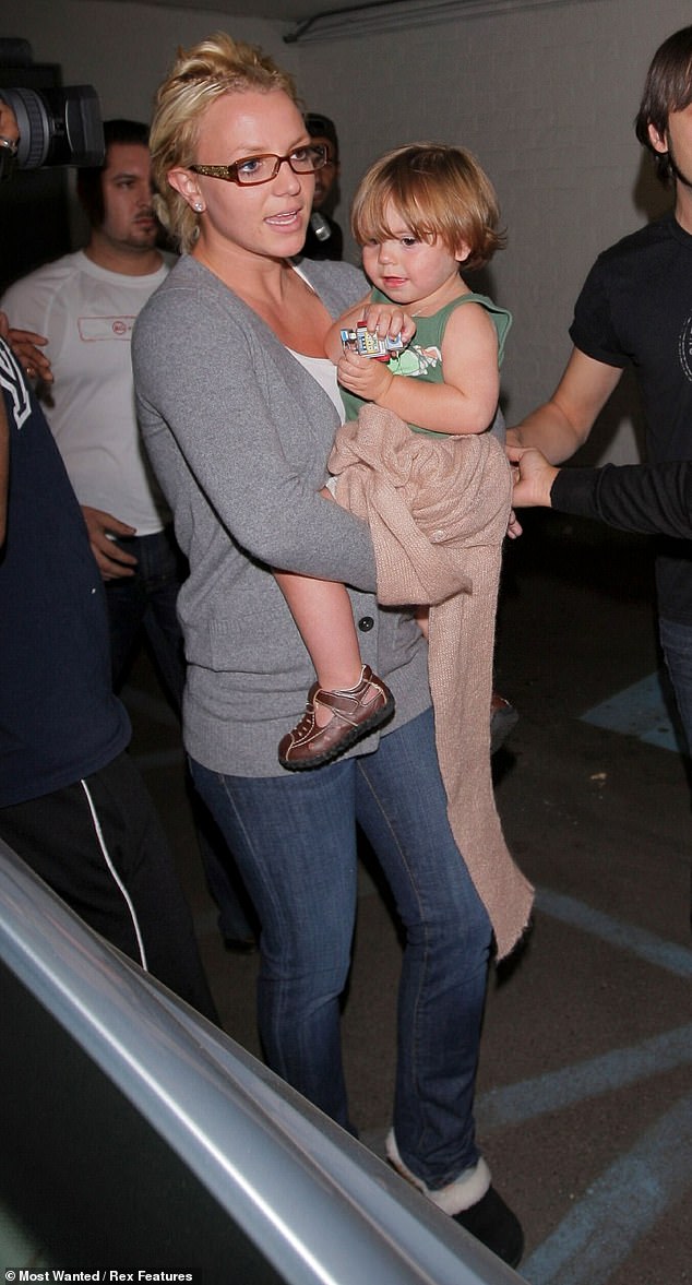 Federline claimed to be 'stunned' that his famous wife at the time would use drugs while still nursing Preston and Jayden, who were only 13 months and 1 month old at the time, respectively (she is seen with son Jayden in September 2007)