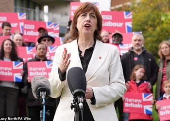 Labour's new deputy leader Lucy Powell (pictured speaking to supporters on October 25) is among a cohort of MPs being allowed to rent flats to each other at the taxpayer's expense